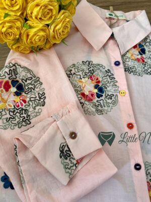 ÁO SƠ MI CROPTOP TAY DÀI, TÚI RƠI