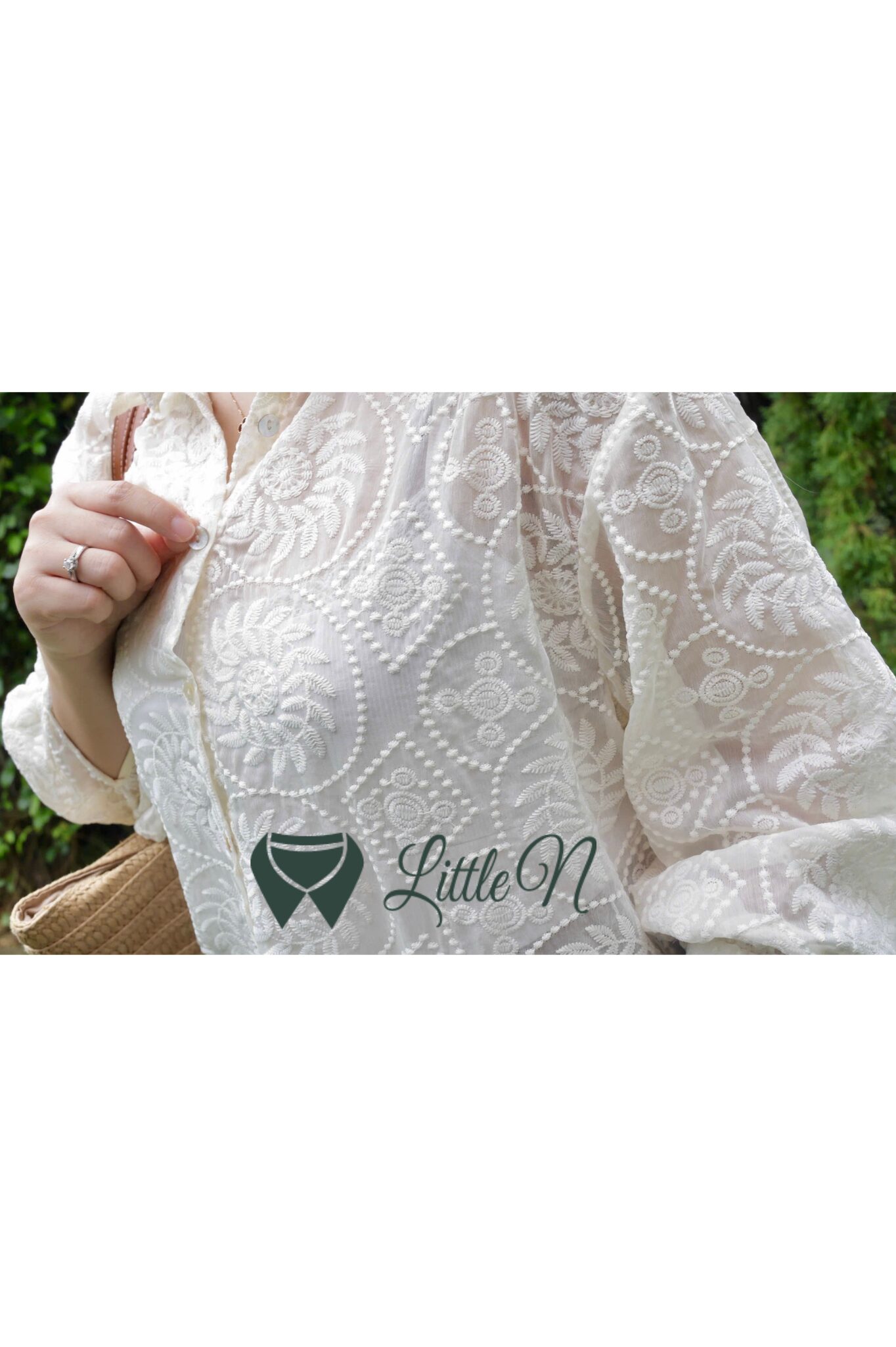 ÁO SƠ MI MỎNG, TAY DÀI PHỒNG, HOA TRÒN, VẠT SAU DÀI HƠN VẠT TRƯỚC - Ảnh 6