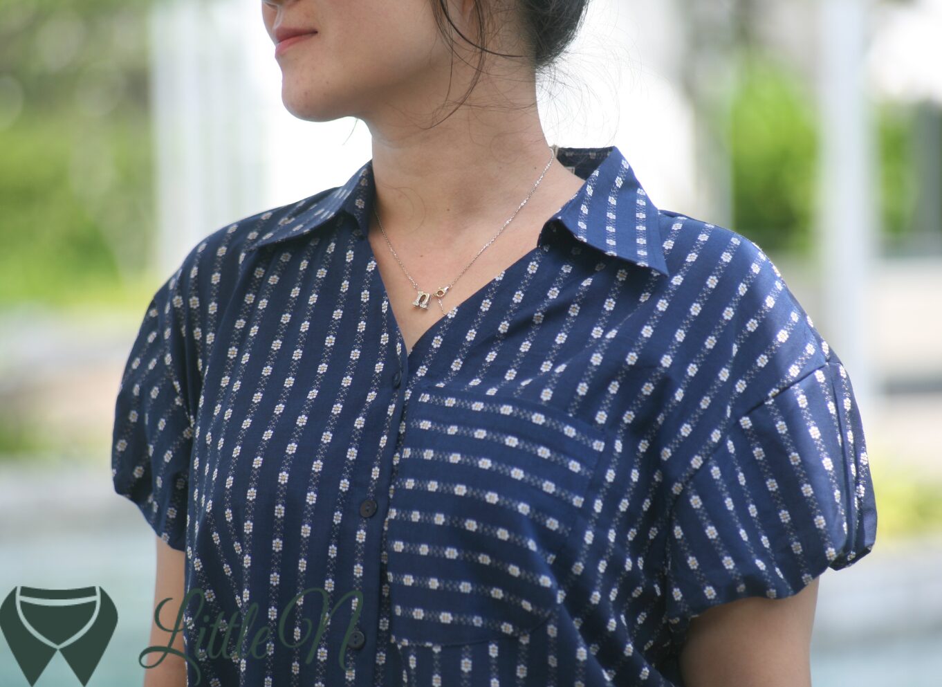 ÁO SƠ MI KIỂU, TAY NGẮN BO CHUN PHỒNG TRẺ TRUNG, HOA CÚC TRẮNG - Ảnh 6