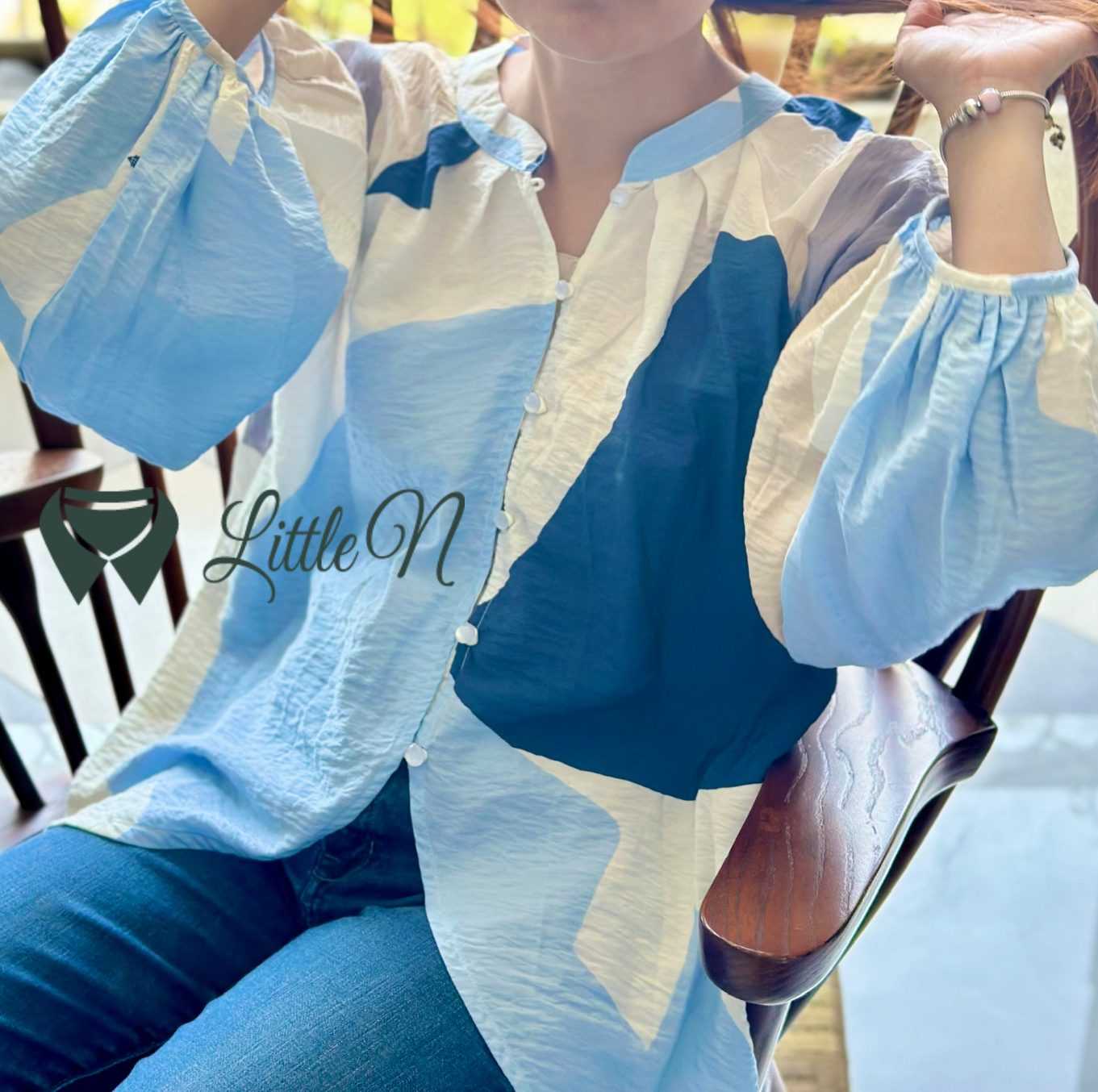 ÁO KIỂU TAY DÀI RAGLAN, VẠT TRƯỚC HAI ĐƯỜNG CONG