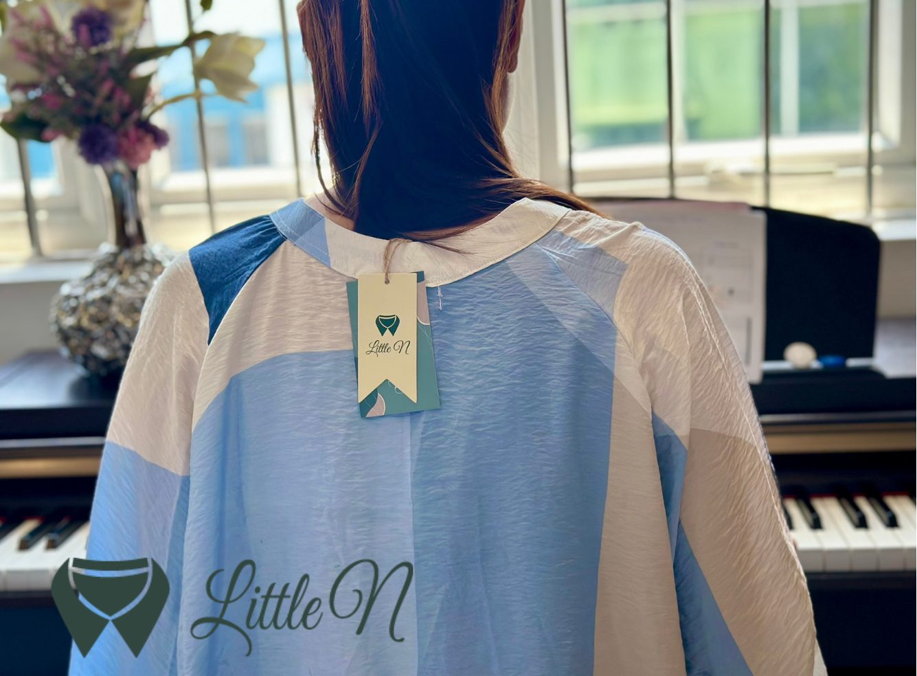 ÁO KIỂU TAY DÀI RAGLAN, VẠT TRƯỚC HAI ĐƯỜNG CONG - Ảnh 5